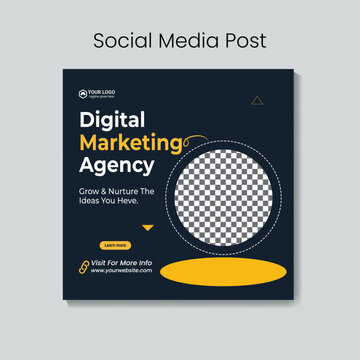 Digital marketing agency and corporate social media post template