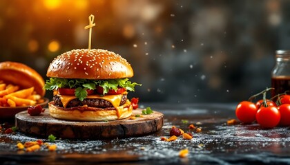 restaurant, gourmet, hamburgers, artisanal, pizzas, grilled, chicken, sausages, vibrant, backdrop, orange, brown, food, menu, delicious, savory, culinary, dining, cuisine, tasty, elegant, graphic