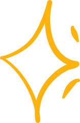 Sparkle doodle. Comic clipart.