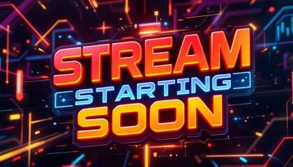Unique Stream Starting Soon Overlay for Twitch