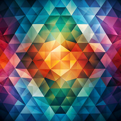 Obraz premium Abstract Geometric Triangle Pattern Design. Colorful Background