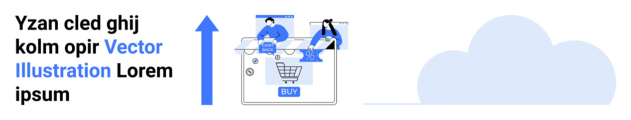 Group of people shopping online, using laptop and discussing ideas. Ideal for ecommerce, cloud computing, teamwork, online collaboration, technology, business strategies, creative brainstorming