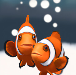 Clownfish Duo: Life in Symbiosis
