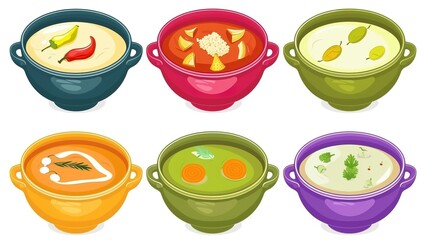 The Appealing Vegetable Soup Isolated on White Background: A Hearty and Nourishing Dish Presented with Visual Charm.