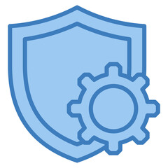 Shield Gear Icon Element For Design