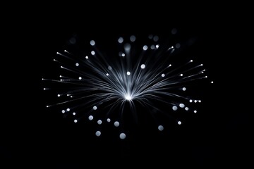 Obraz premium Abstract representation of light beams on a dark background.