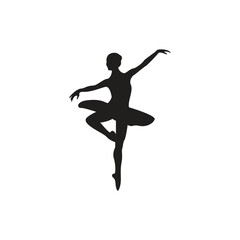 Ballerina silhouette logo template