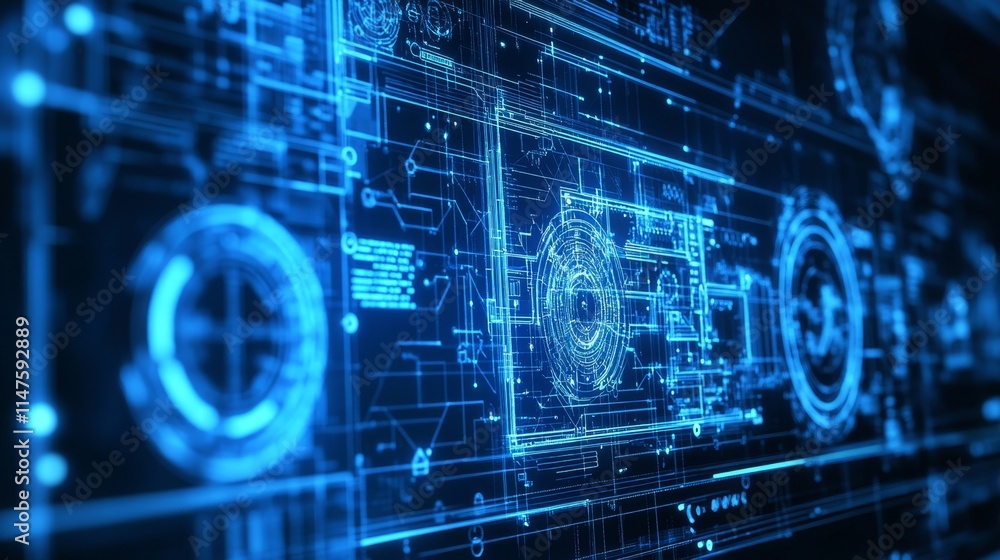 Poster digital data flow visualization technology sector graphic design virtual environment close-up view i