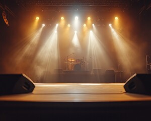 Lighting setup in a music concert venue.