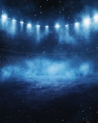 Fototapeta premium Mysterious illuminated sports arena backdrop