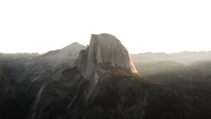 PNG Yosemite mountain peak border, transparent background