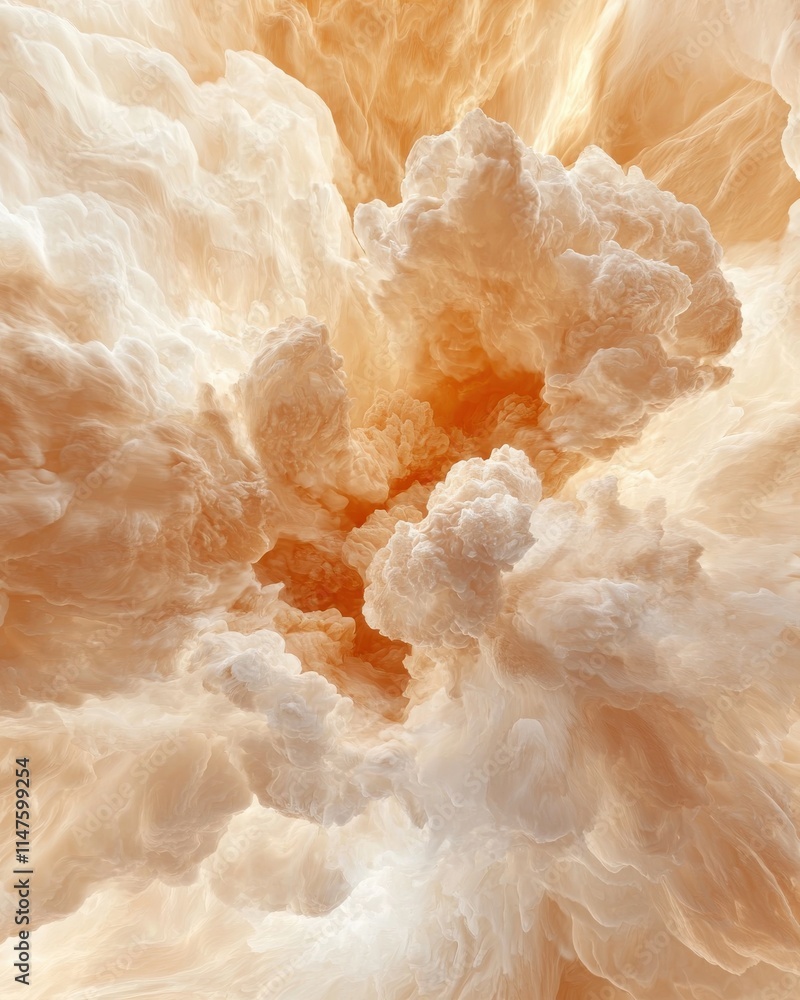 Poster dynamic orange abstract textures digital art high-resolution online gallery close-up visual explorat