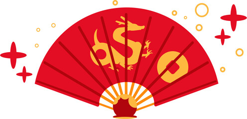 chinese new year fan red colour 2