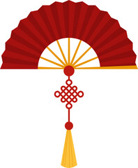 chinese new year fan red colour