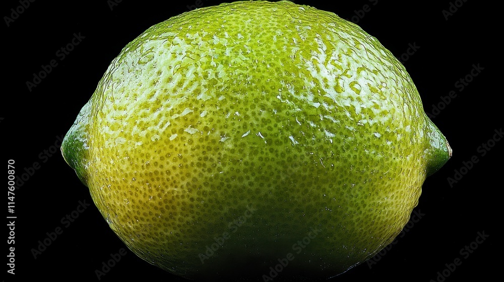 Aufkleber vibrant fresh lime close-up studio setting high-resolution texture dark background detailed view nat