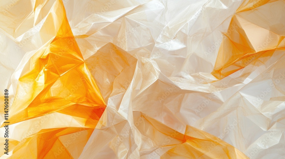 Poster dynamic geometric orange textures abstract art high-resolution imagery studio setting close-up view 