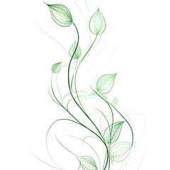 floral and leafy illustrator elements for card, wallpaper.