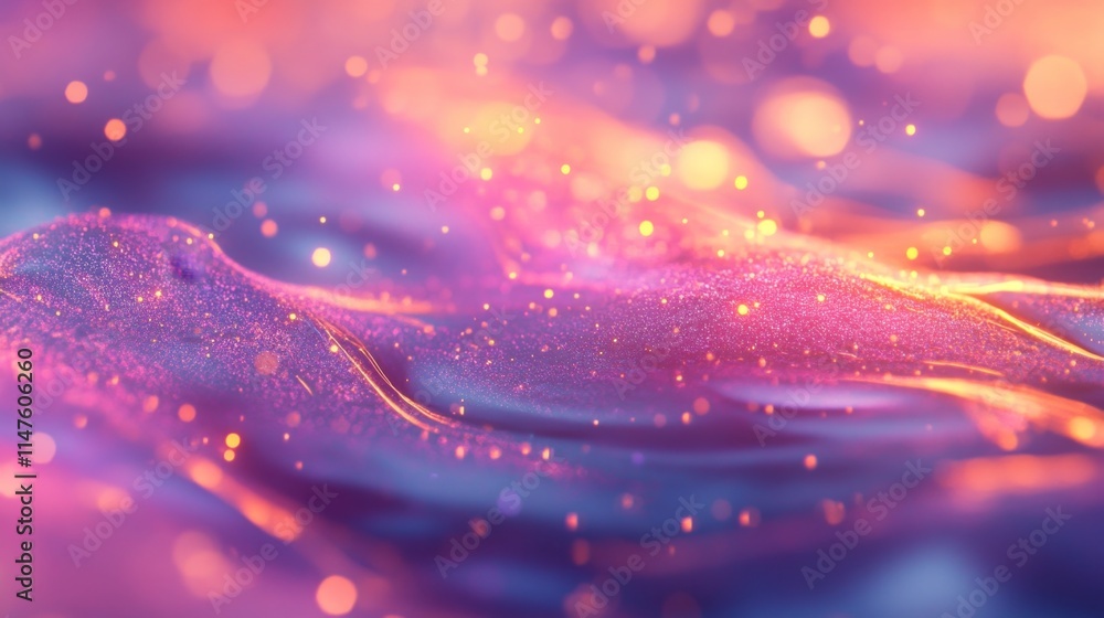 Poster captivating flow of iridescent water abstract setting digital art serene environment macro view visu