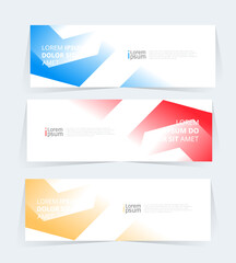 Fototapeta premium Geometric banner design with Vector presentation template.