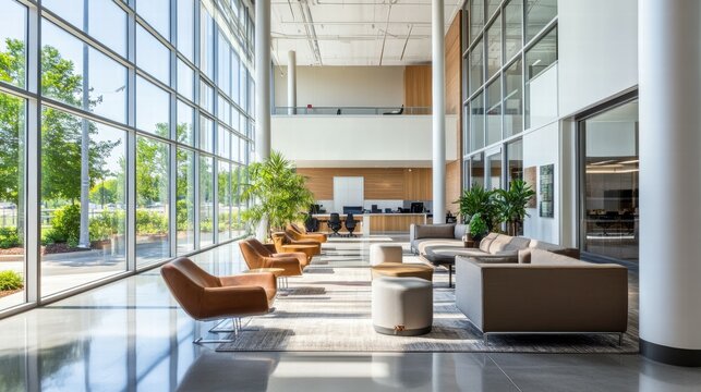 Modern Interior Design of a Co-Working Space with Stylish Furniture