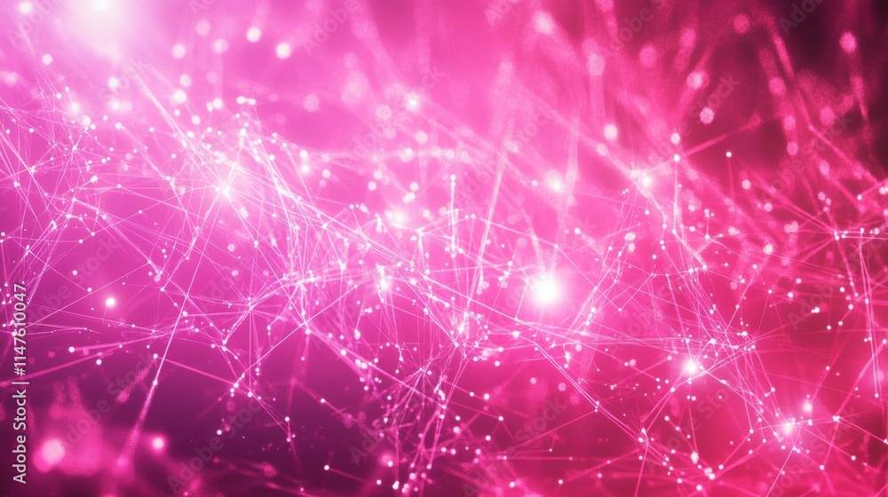 Poster dynamic network connections abstract digital space graphic visualization futuristic environment clos