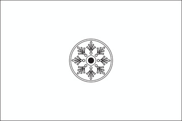 A Circle Logo Flower vector black and white image adobe illustrator-01