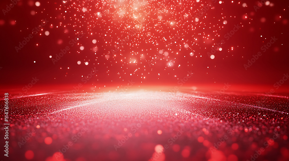 Poster sparkling red burst background with glowing radiance. a vibrant, red abstract background features a 