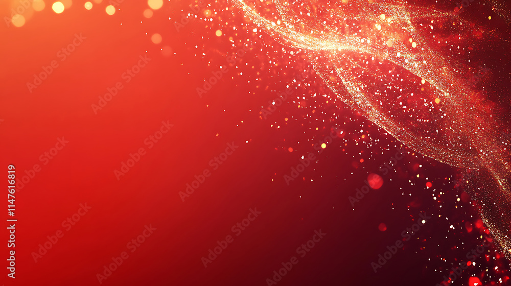 Poster sparkling red burst background with glowing radiance. a vibrant, red abstract background features a 