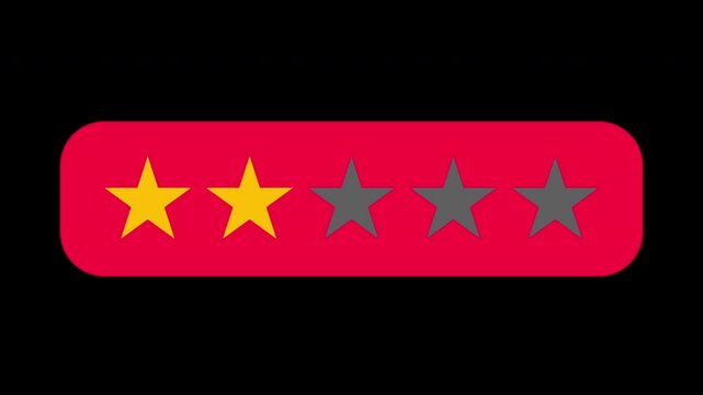 Rating Five Stars. Motion Graphics.