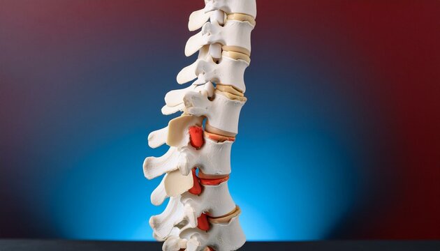 Image showing inflammation between the bones of the spine, causing pain