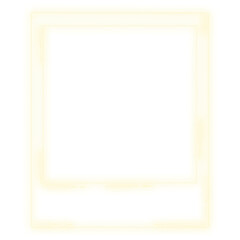 Neon yellow instant photo frame sticker overlay design element