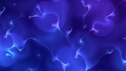 Abstract Blue Purple Swirling Flowing Design