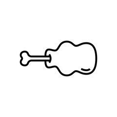 black and white chicken thigh icon logo.eps