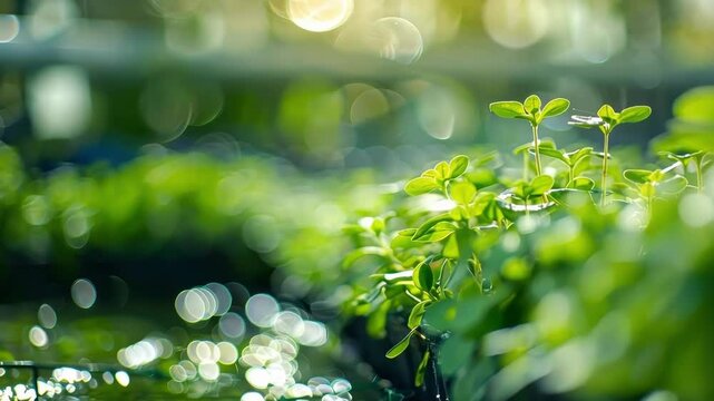 Blurry glimpse of a closedloop system where water and nutrients are constantly recycled for maximum efficiency.
