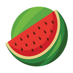 watermelon vector illustration on a white background