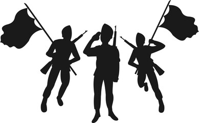 Hero Day Soldier Celebration Silhouette