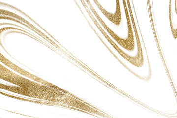 Fluid art transparent background png in gold tone
