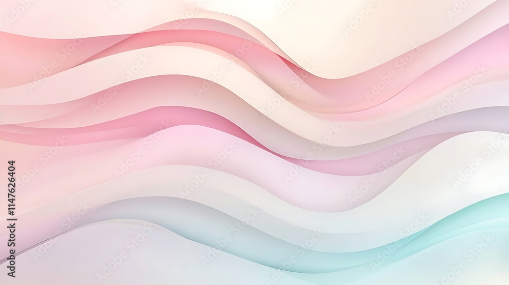 Aufkleber serene pastel waves with create a dreamy background ideal for design projects needing a calming eleg