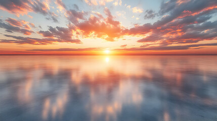 Fototapeta premium Peaceful Ocean Sunset Background