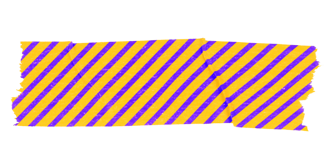 Washi tape png collage element, purple stripes on transparent background