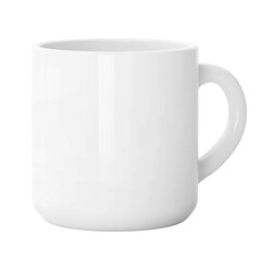White mug png, minimal kitchenware on transparent background
