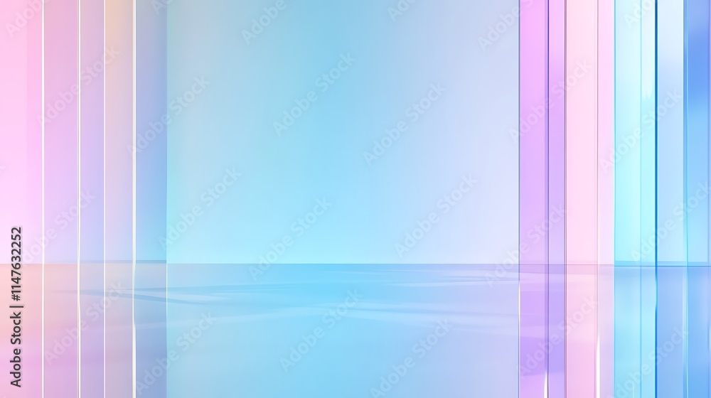 Poster soft pastel colors and reflections creating a dreamy abstract background