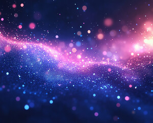 Obraz premium Golden abstract particle dust or glitter background wallpaper galaxy cosmic space fantasy background