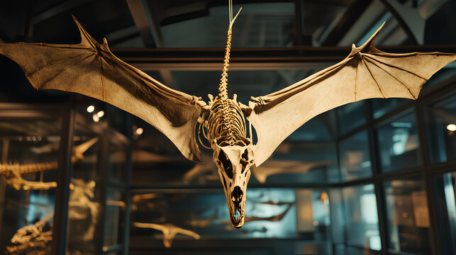 pterodactyl bones in the museum