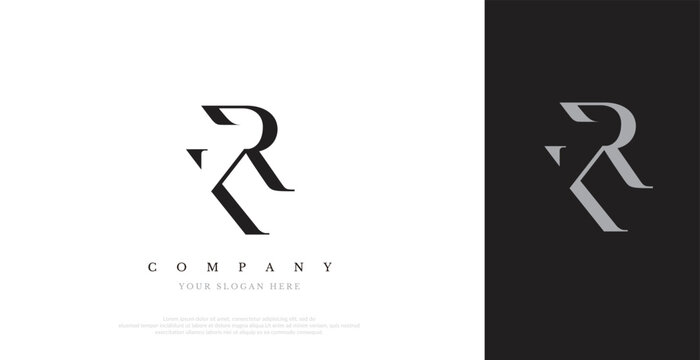 Initial KR Logo Design Vector 