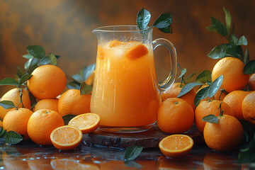 Orange juice and orange