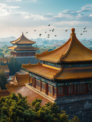 Obraz premium Close-up of a traditional Chinese palace