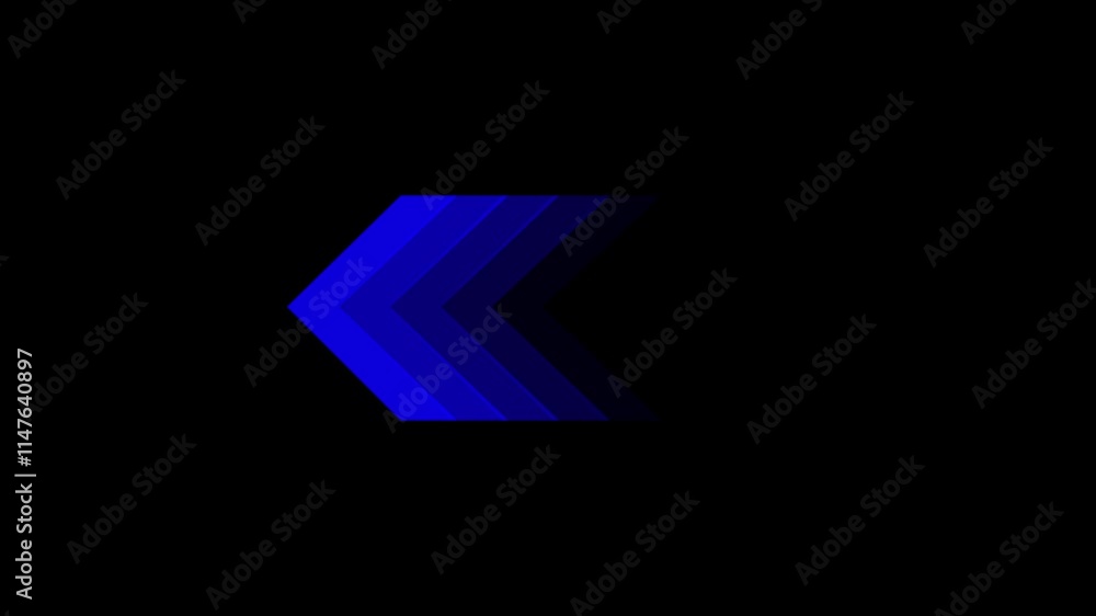 Poster arrow loop animation direction concept left direction arrows symbols safety type. isolated on black 