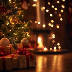 christmas tree and gifts