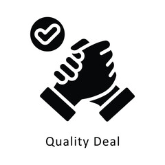 Quality Deal Vector Gylph Icon. Eps 10 file 